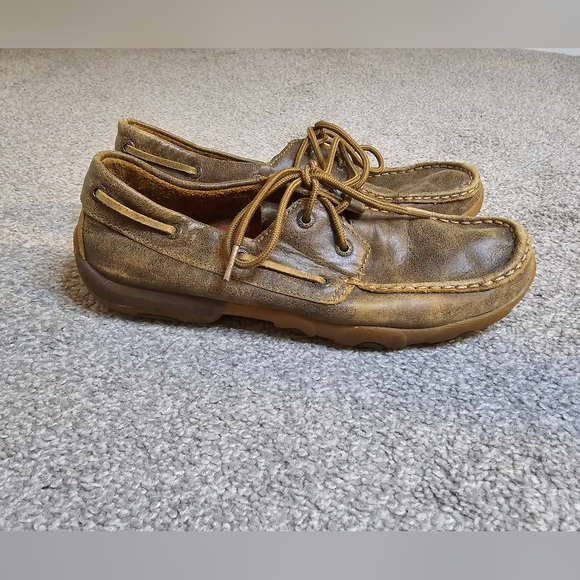 Twisted X Fair Isle Women's Size 9 Leather Boat  Loafers - Picture 5 of 10